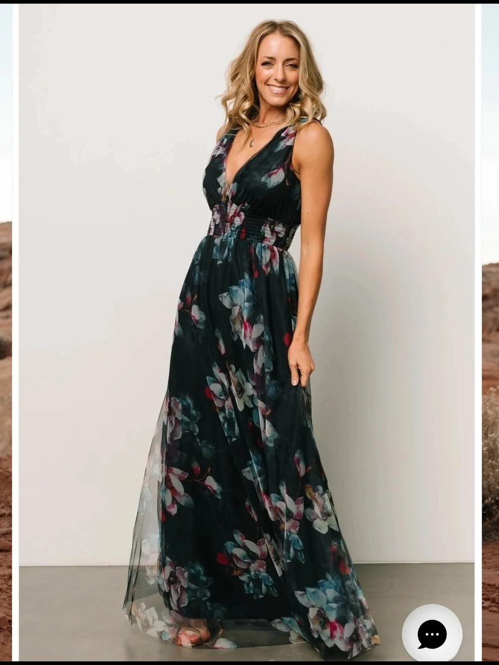 Baltic Born NWT M Sleeveless Floral Maxi Dress
